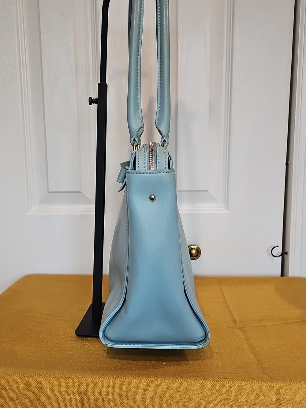 Kate Spade Tallow Court Jennifer Leather Satchel - Baby Blue Storybook Lining - Picture 5 of 16